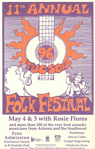 1996 Tucson Folk Festival Poster