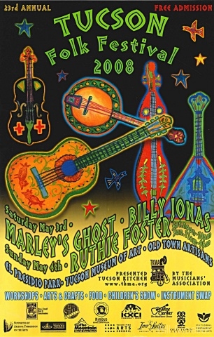 2008 Tucson Folk Festival Poster