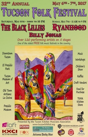2017 Tucson Folk Festival Poster