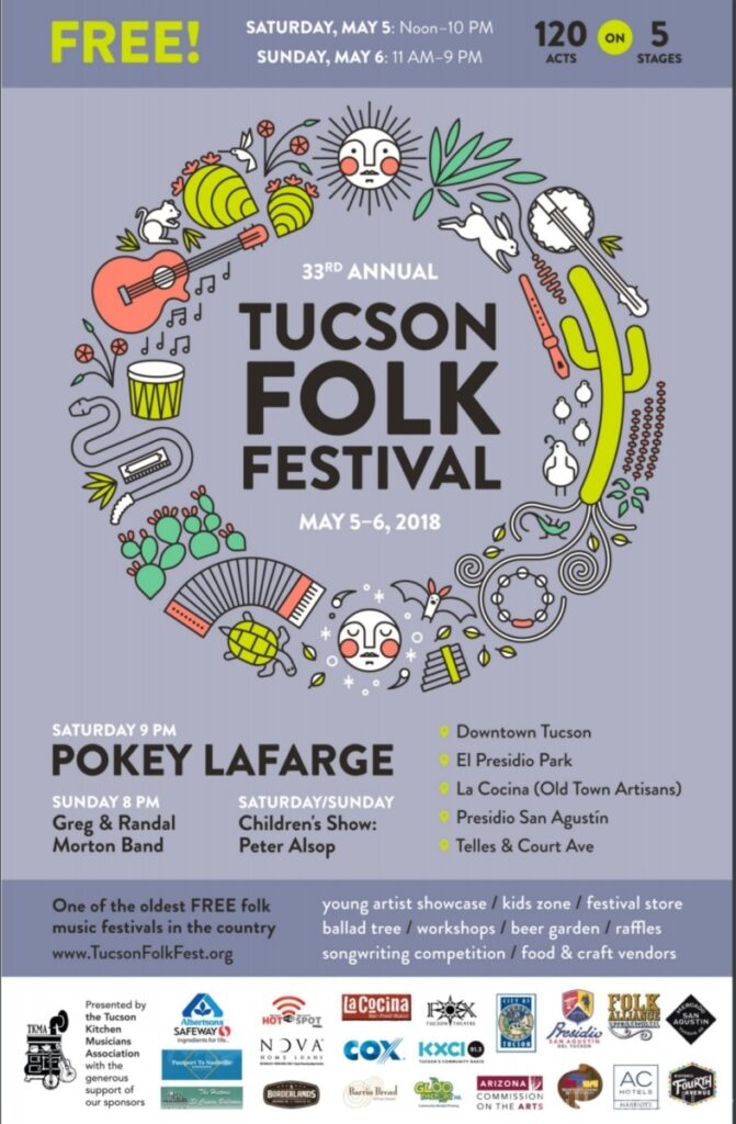 2018 Tucson Folk Festival Poster