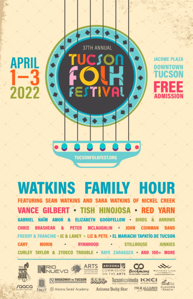 2022 Tucson Folk Festival Poster